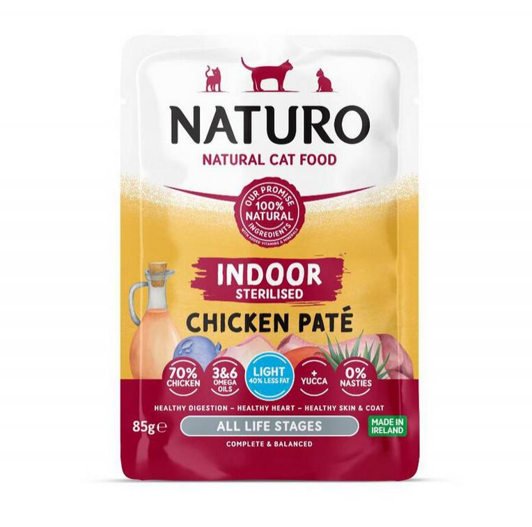 Naturo Paté de Pollo para gato esterilizado