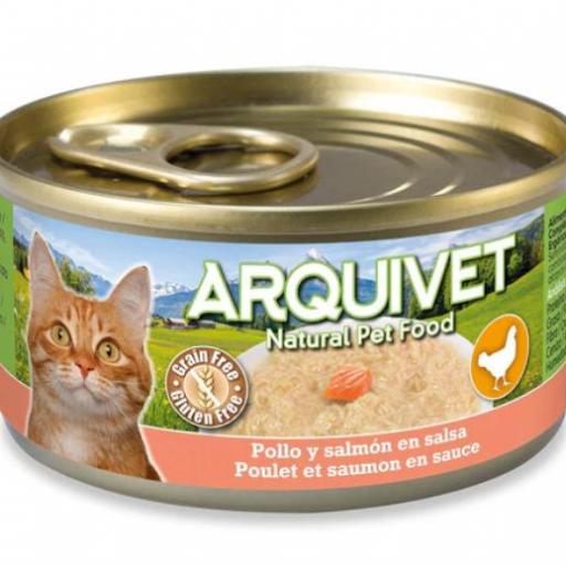 Arquivet Pollo y Salmón en salsa - Mini Fillets