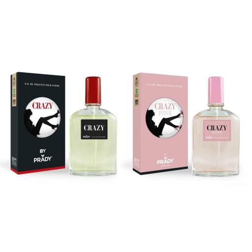 Pack eau de toilette Crazy y Crazy Pink 90 ml. Prady