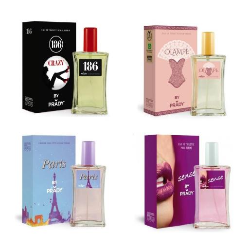 Pack 4 eau de toilette mujer 90 ml., Prady
