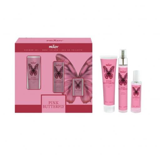 Pack body care Pink Butterfly, Prady