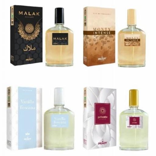 Pack 4 eau de toilette unisex 90 ml., Prady