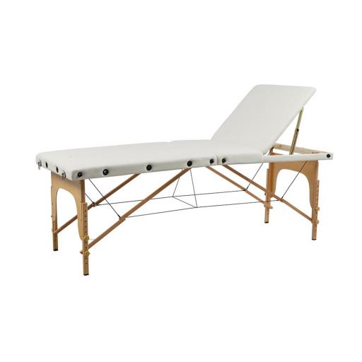 Camilla Plegable Madera Tres Cuerpos Sella Blanca
