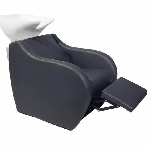 Lavacabezas Peluqueria Zen Electrico Negro Ceramica Blanca