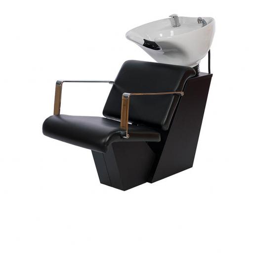 Lavacabezas Peluqueria Frisk Negro con Ceramica Blanca