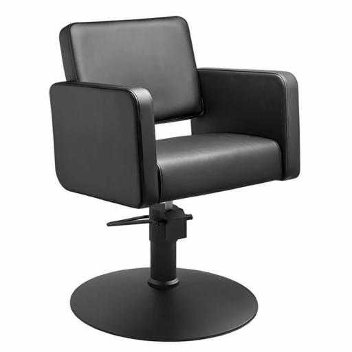 Silla de Peluqueria Bliss Base Redonda Negra