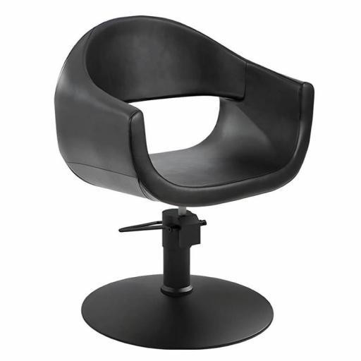 Silla de Peluqueria Charm Negra Base Redonda Negra