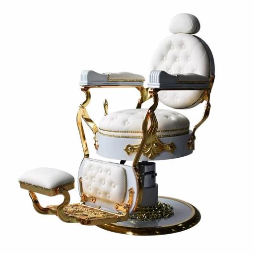 Sillon Barbero Royal Gold Blanco