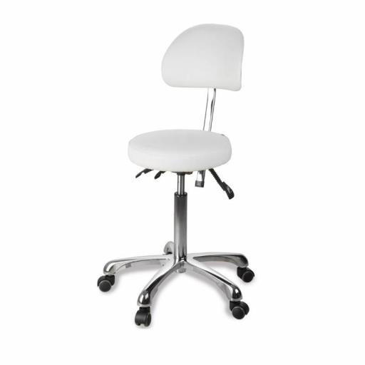 Taburete Con Respaldo Zin Blanco