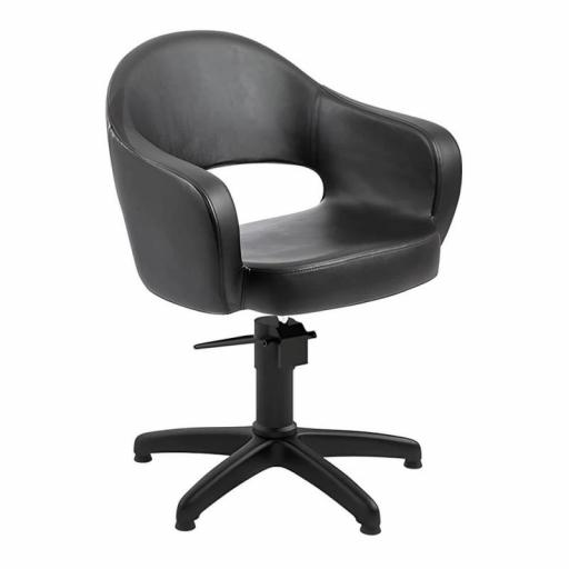 Silla de Peluqueria Stella Negra Base Estrella Negra