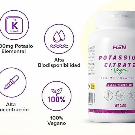 HSN CITRATO DE POTASIO 200 MG 120 CAPSULAS