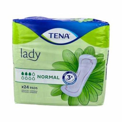 TENA LADY COMPRESAS NORMAL SIN ALAS 24 UDS