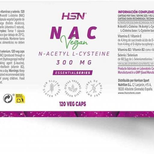 HSN NAC (N-ACEITL L-CISTEINA) 300 MG 120 CAPSULAS [1]