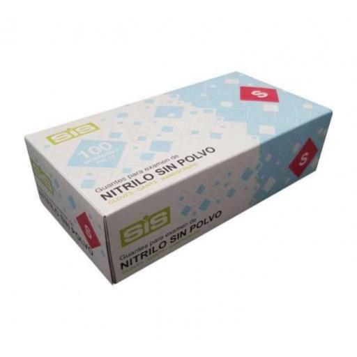 GUANTES DE NITRILO SIN POLVO ECO TALLA S