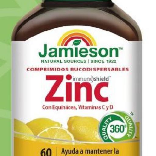 JAMIESON ZINC CON VITAMINA C Y D 60 COMPRIMIDOS