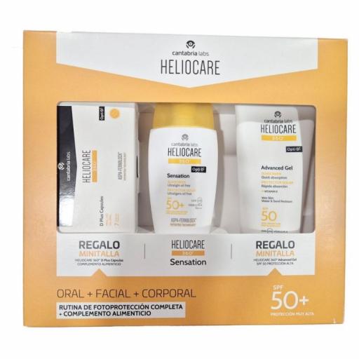 HELIOCARE 360 PACK SENSATION + D PLUS CAP+ADVANCE GEL