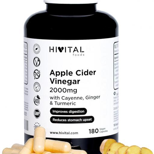 HIVITAL VINAGRE DE MANZANA 2000MG 180MG