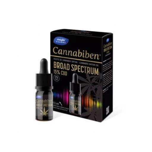 CANNABIBEN BROAD SPECTRUM 15% CBD  1 FRASCO 10 ml CON GOTERO [0]
