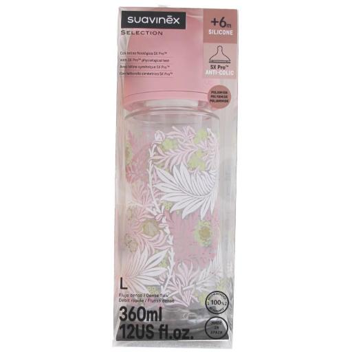 SUAVINEX SEL BIB PA 360ML TET.FIS.SIL L POETRY