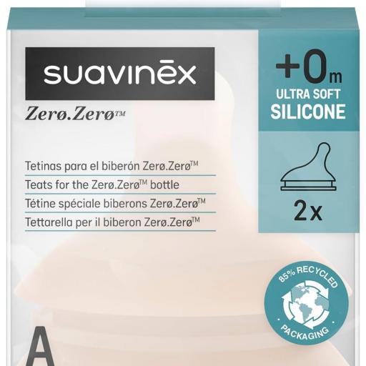 SUAVINEX ZERO.ZERO TET ANTICÓL SIL A 2U SHADES