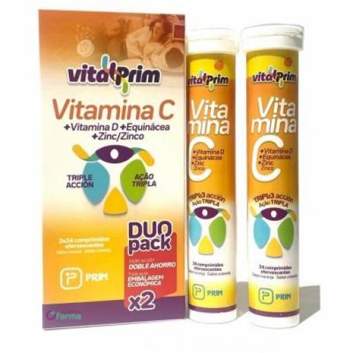 PRIM VITAMINA C, VITAMINA D, EQUINACE Y ZIN 48 COMPRIMIDOS EFERVESCENTES [0]