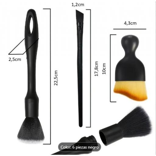 ​Set de 6 cepillos ultra suaves para detailing de coches  [1]