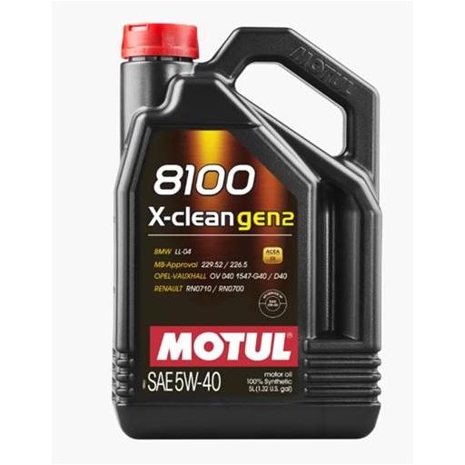 Aceite MOTUL 8100 X-CLEAN GEN2 5W-40  5l