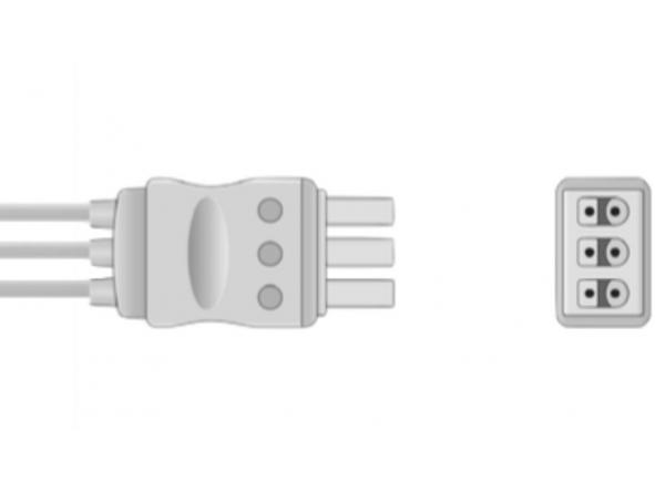 Cable ECG Kit snap 3 Leads Dräger Multimed