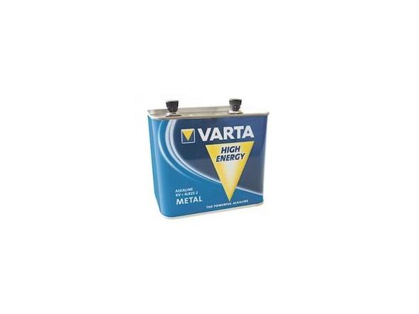 Batería alcalina 4LR25/2 caja metal Varta 6V
