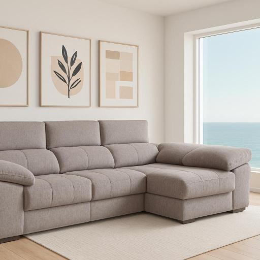 Sofá chaiselongue moka 