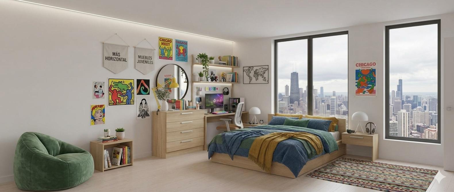 Dormitorio juvenil completo 