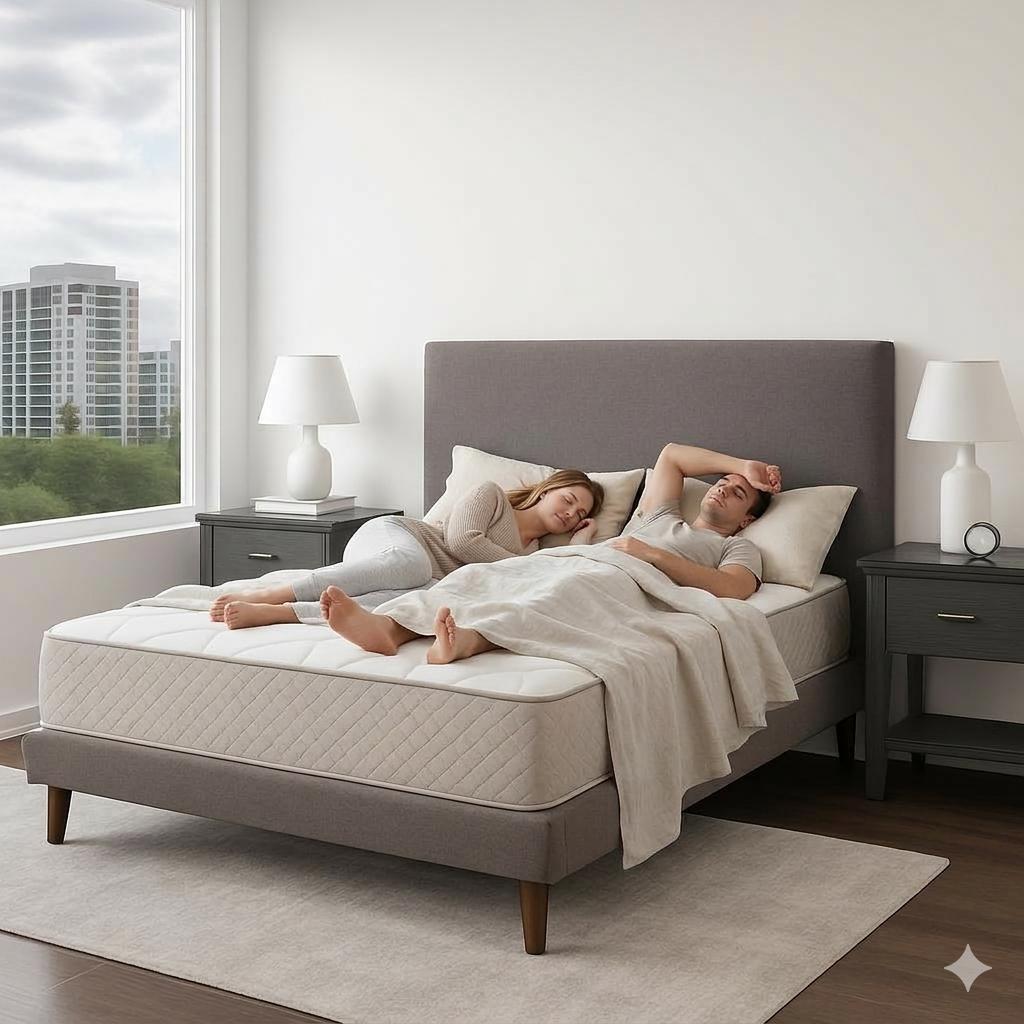 Colchón de Muelles Ensacados Zeus - Viscoelástica con Gel e Independencia de Lechos