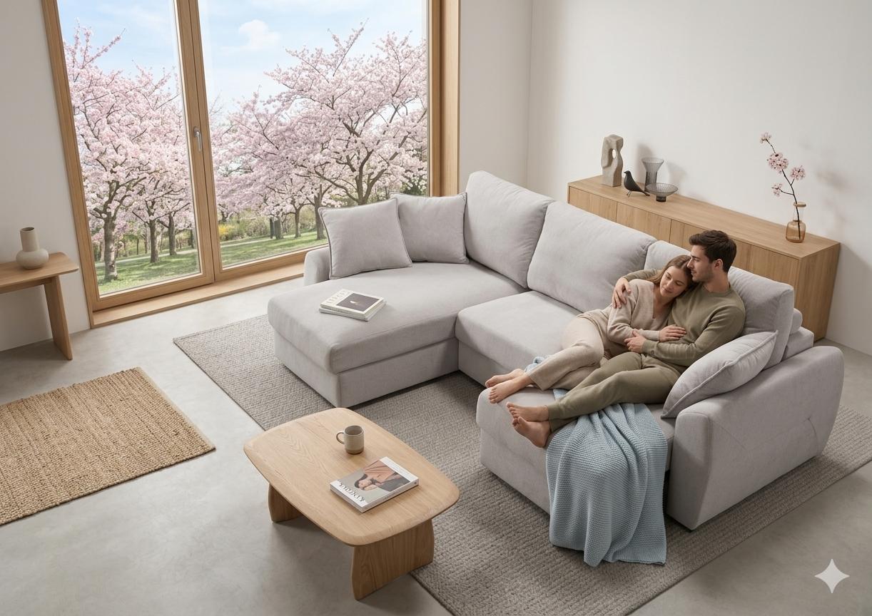 Sofá Chaise Longue – Diseño Minimalista y Confort Premium