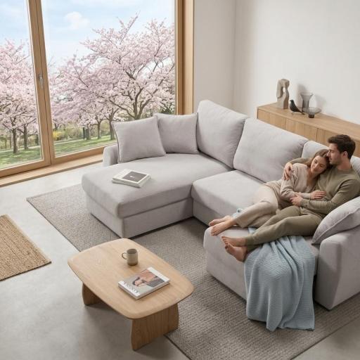 Sofá Chaise Longue – Diseño Minimalista y Confort Premium