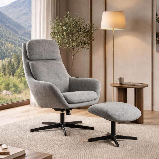 Sillón Giratorio Relax con Reposapiés Independiente – Modelo siri [1]