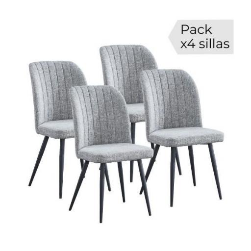 Pack de 4 sillas roky gris  [0]