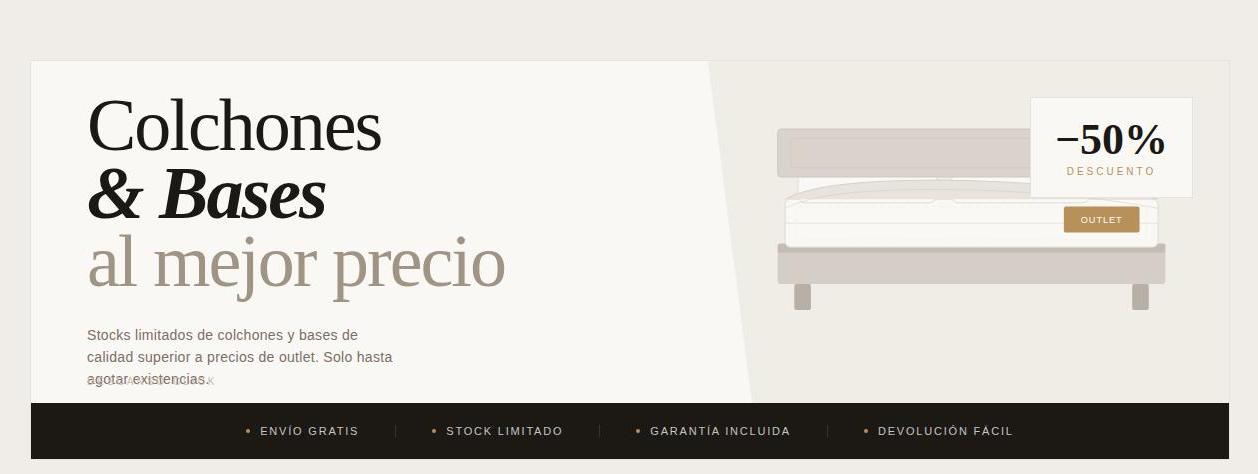 Outlet de Descanso y Dormitorio