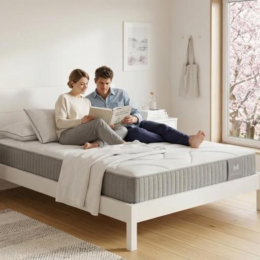 Colchón de Muelles Ensacados Zeus - Viscoelástica con Gel e Independencia de Lechos