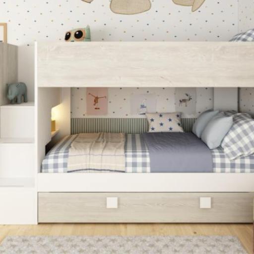 Litera 90x200cm con cama extraíble