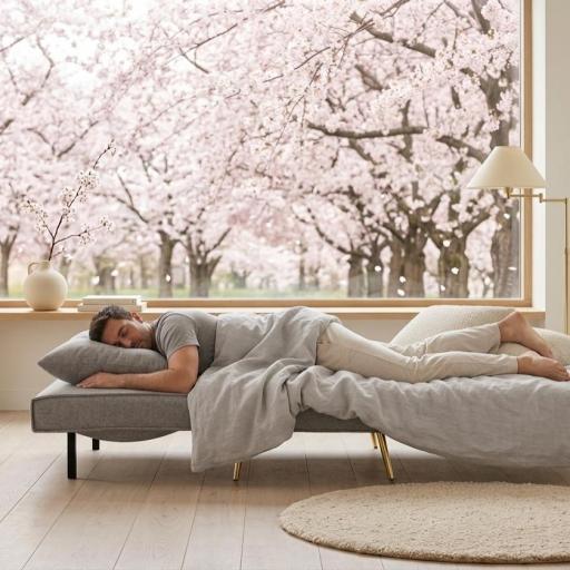 Sofa Cama Individual Nórdico Oslo – Sillón Convertible de 1 Plaza en Tela Gris [2]