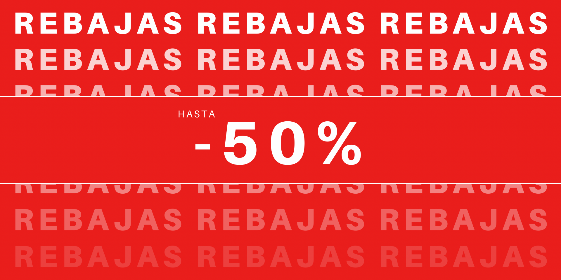 Banner Horizontal Promoción de Rebajas Saturado Rojo y Blanco.png