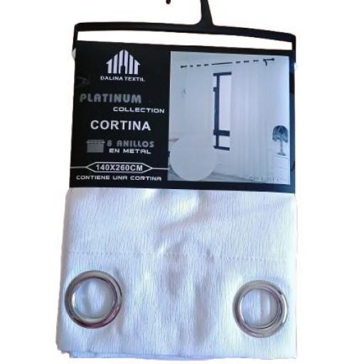 Cortina - Platinum Collection Blanco 140x260 anillas