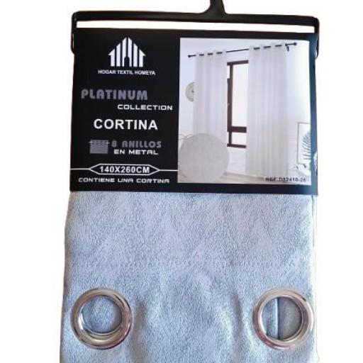 Cortina - Platinum Collection Gris 140x260 anillas