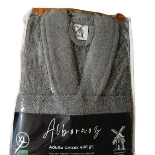 Albornoz 400 gramos Gris