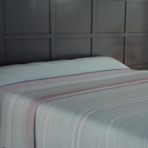 Sábanas de Coralina NUVOLA RAYAS – 240 gramos ROSA