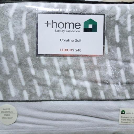 Sábanas de Coralina +HOME – 240 gramos GRIS RAYA