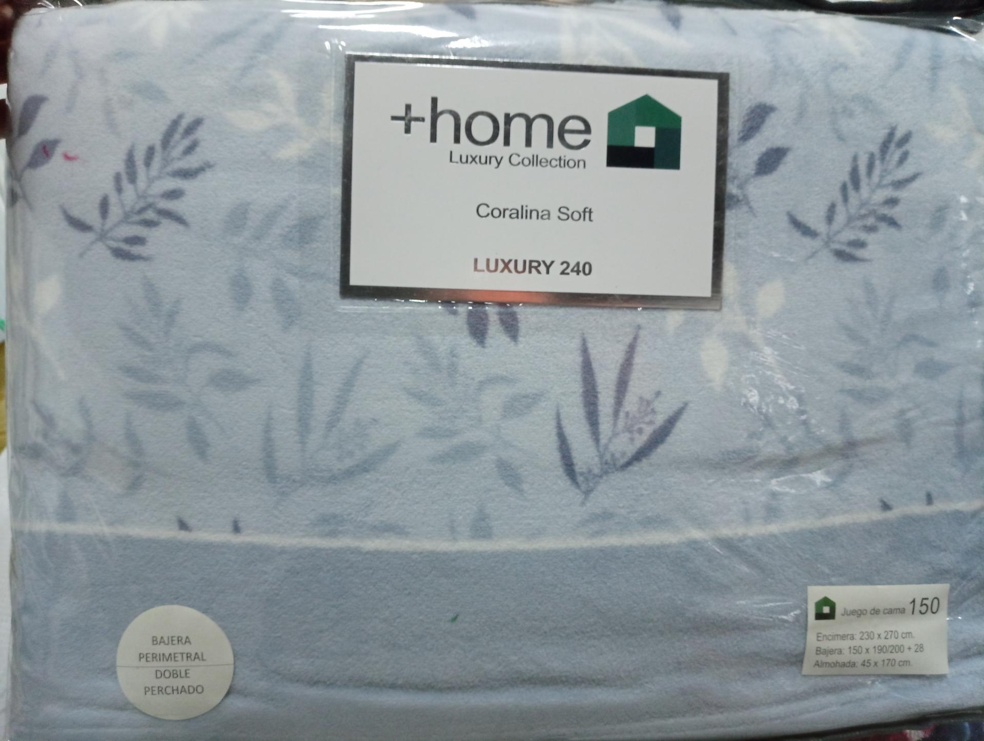 Sábanas de Coralina +HOME – 240 gramos AZUL FLOR