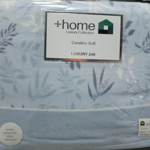 Sábanas de Coralina +HOME – 240 gramos AZUL FLOR