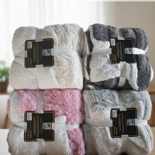 Manta sofá cama 220X240 ROSA