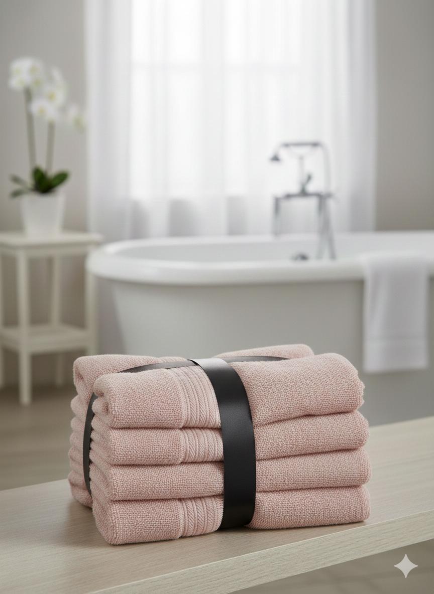 Toalla de BAÑO - 500 gramos - Rosa pastel